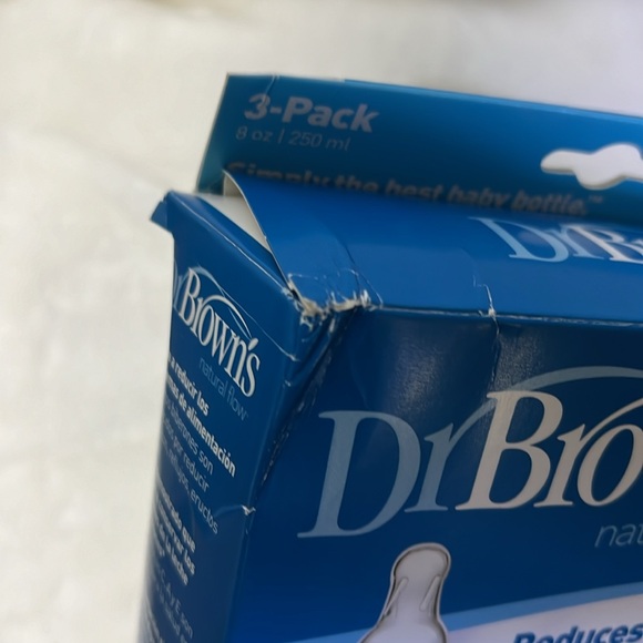 Dr.Brown natural flow 3 pack 8 oz bottles new in box blue - Picture 8 of 9